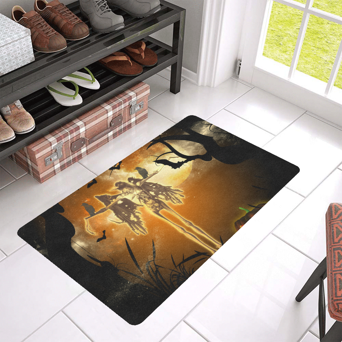 Halloween design Doormat 30"x18" (Black Base)