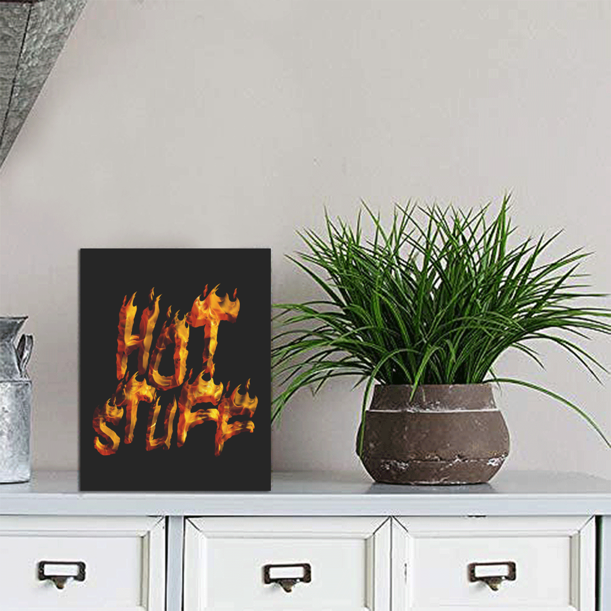 Flaming HOT STUFF Photo Panel for Tabletop Display 6"x8"
