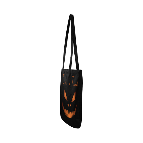 Trick or Treat Evil Pumpkin Halloween Tote Bag 53086 Reusable Shopping Bag Model 1660 (Two sides)
