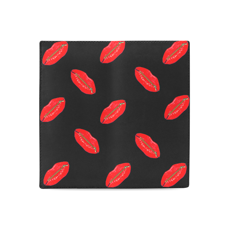 lips pattern 2 Women's Leather Wallet (Model 1611)