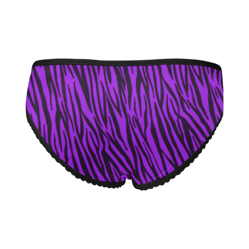 Purple Zebra Pattern Women's All Over Print Girl Briefs (Model L14)