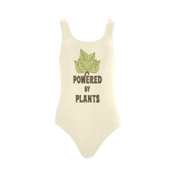 Powered by Plants (vegan) Vest One Piece Swimsuit (Model S04)