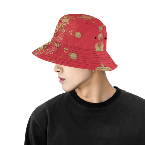 peacocq parade 11 All Over Print Bucket Hat for Men
