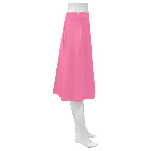 color French pink Mnemosyne Women's Crepe Skirt (Model D16)