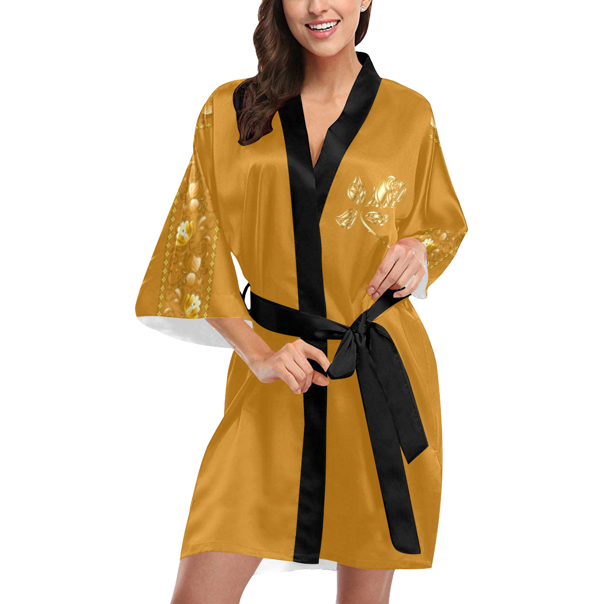 The Golden FLower Kimono Robe