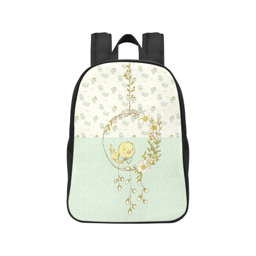 Little Cute Birdie Fabric School Backpack (Model 1682) (Medium)