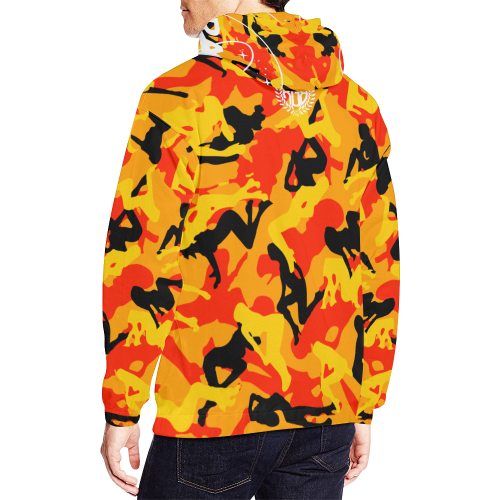 space virginz camo orange hoodie All Over Print Hoodie for Men/Large Size (USA Size) (Model H13)