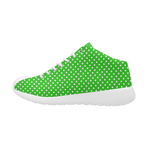 Green polka dots Women's Basketball Training Shoes/Large Size (Model 47502)