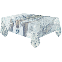 Snow Wolf Cotton Linen Tablecloth 60"x120"