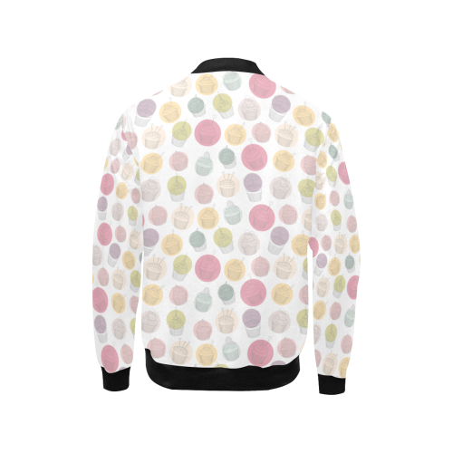 Colorful Cupcakes Kids' All Over Print Bomber Jacket (Model H40)