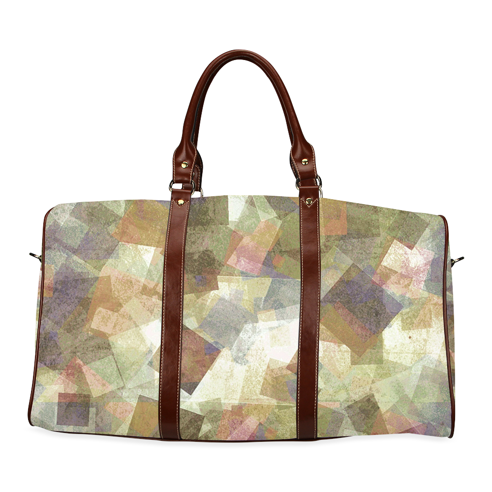 abstract squares Waterproof Travel Bag/Small (Model 1639)