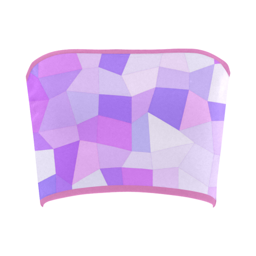 Bright Purple Mosaic Bandeau Top