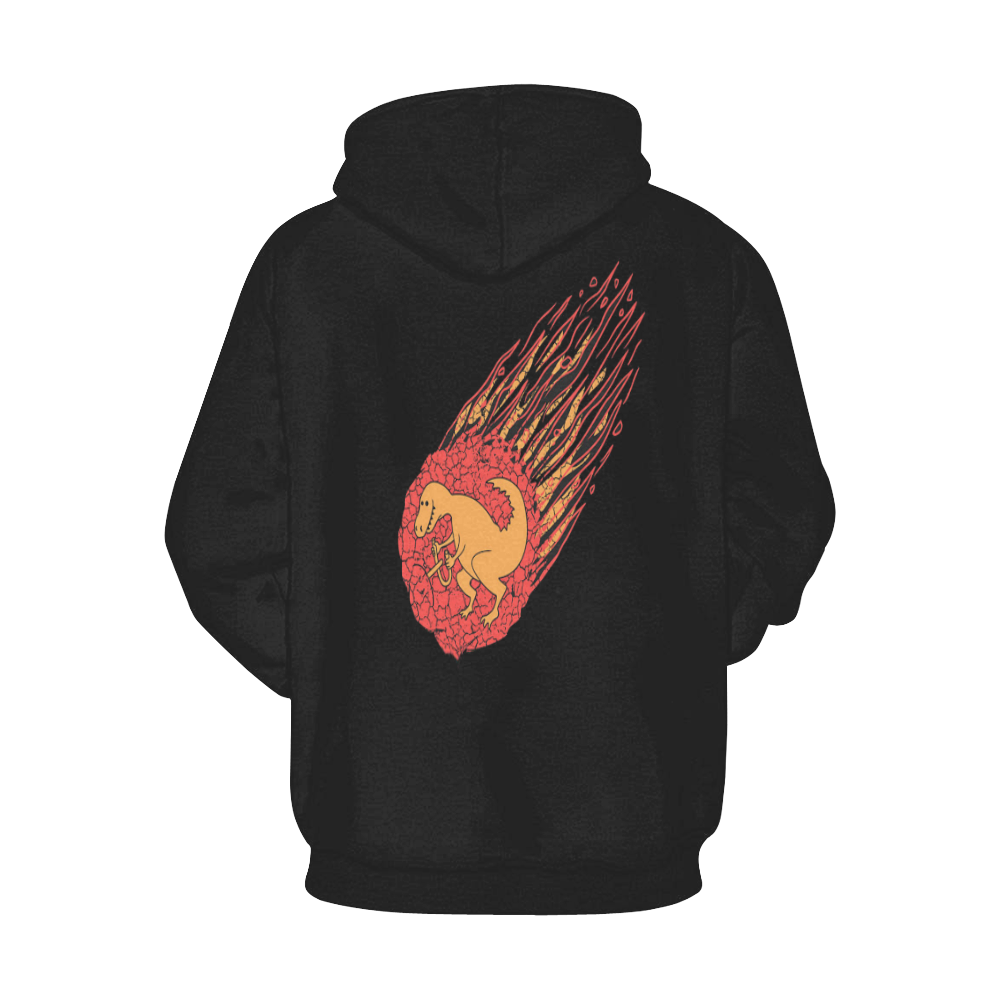 asteroid-and-dinosaur All Over Print Hoodie for Men/Large Size (USA Size) (Model H13)