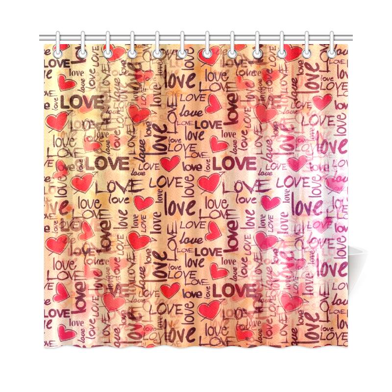 Love Pattern by K.Merske Shower Curtain 72"x72"