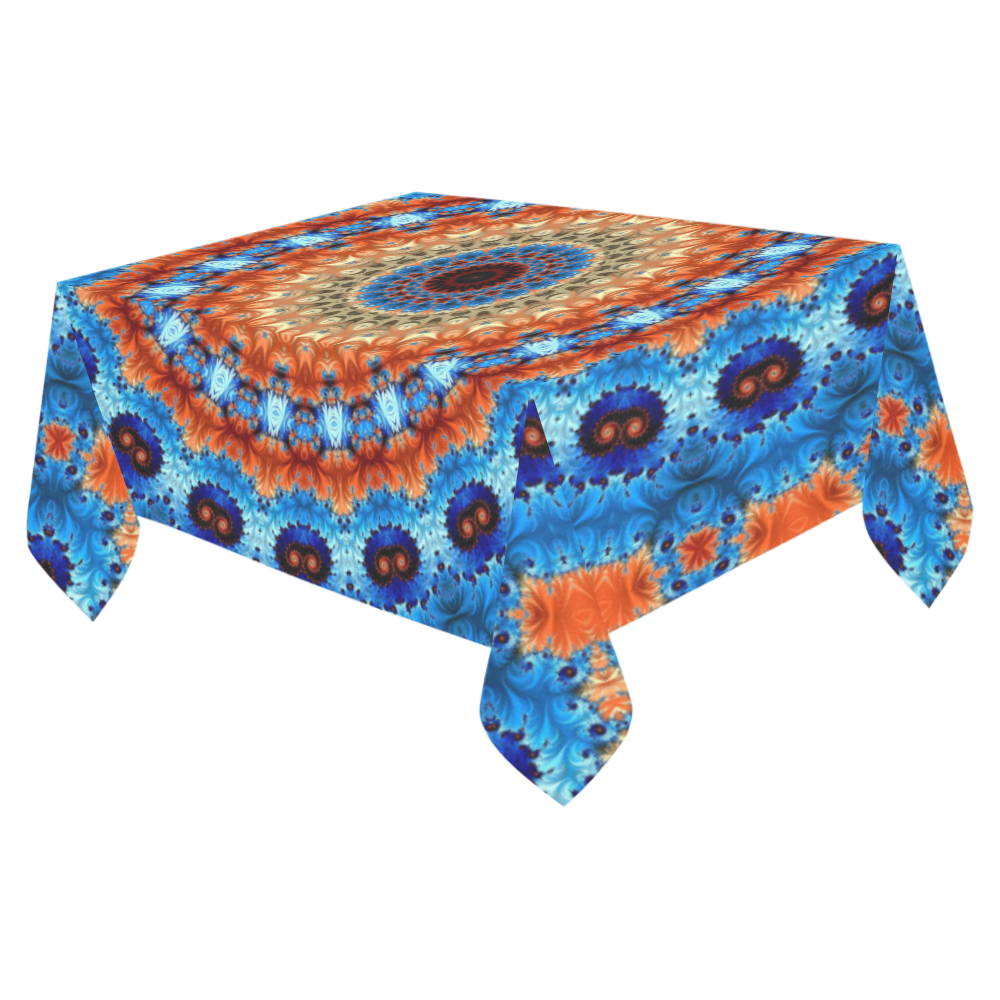 Kaleidoscope Cotton Linen Tablecloth 52"x 70"