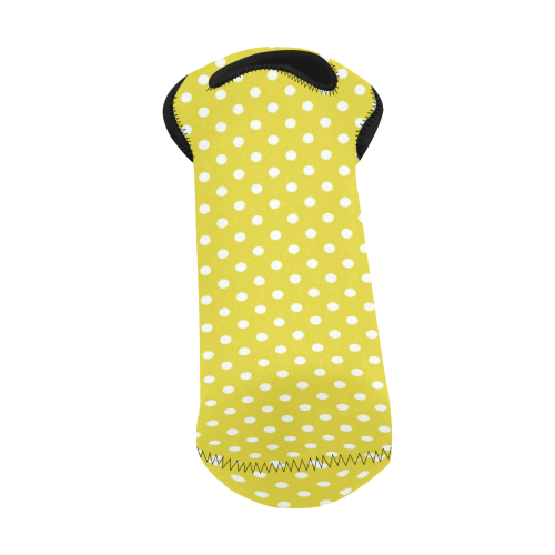 Yellow Polka Dot Neoprene Wine Bag