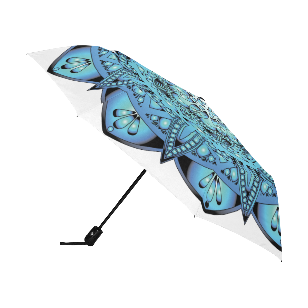 mandala 2 blue umbrella Anti-UV Auto-Foldable Umbrella (U09)