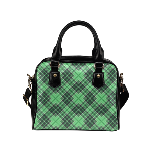STRIPES LIGHT GREEN Shoulder Handbag (Model 1634)