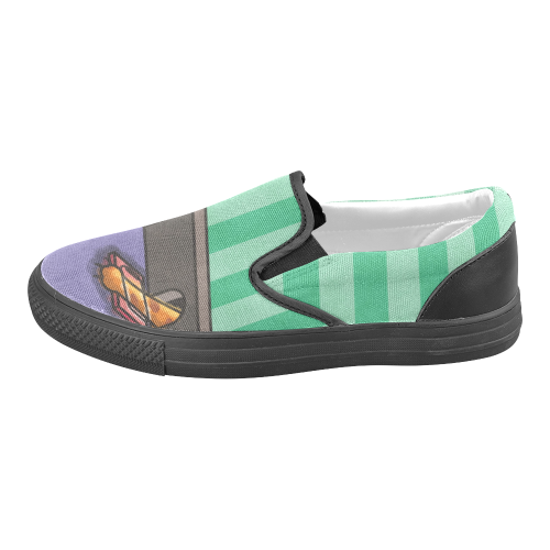 Dumb Cat Men's Slip-on Canvas Shoes (Model 019)