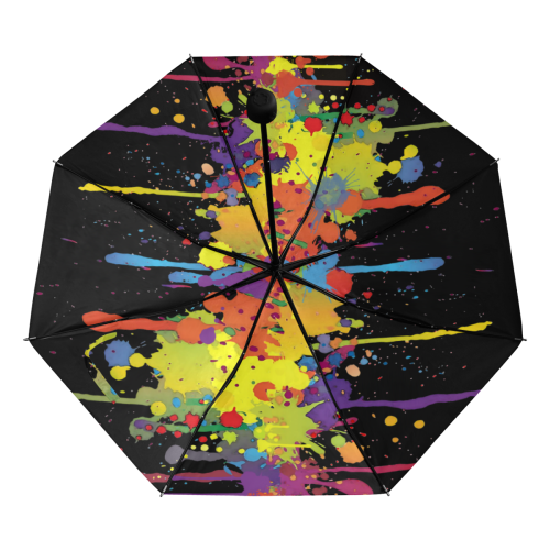 CRAZY multicolored double running SPLASHES Anti-UV Foldable Umbrella (Underside Printing) (U07)