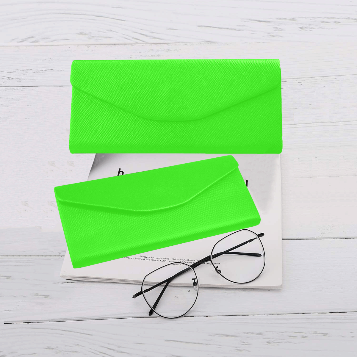 color neon green Custom Foldable Glasses Case