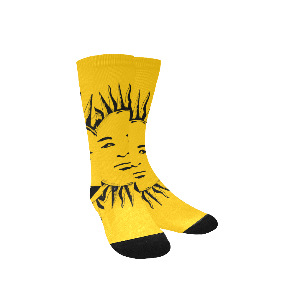 GOD Women Socks Yellow & Black Women's Custom Socks