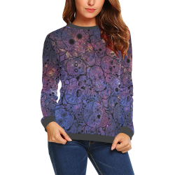 Cosmic Sugar Skulls All Over Print Crewneck Sweatshirt for Women (Model H18)