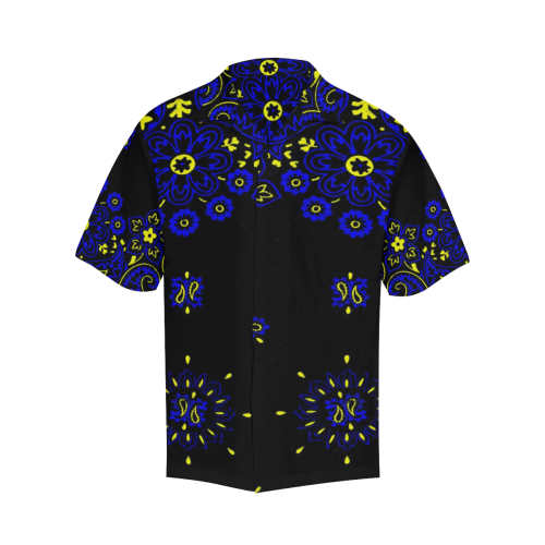 blue yellow bandana version 2 Hawaiian Shirt (Model T58)