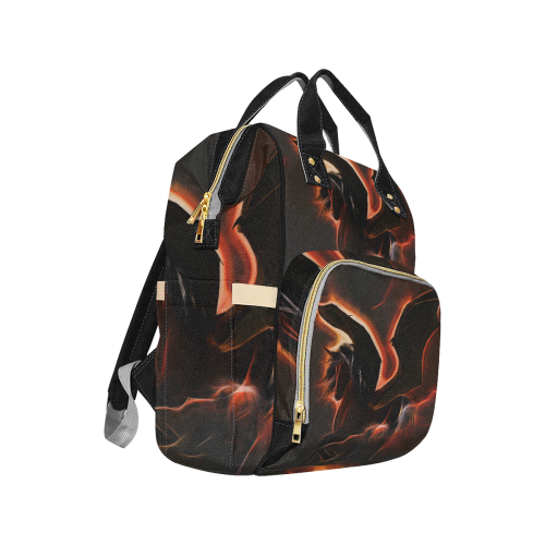 Awesmoe dark unicorn Multi-Function Diaper Backpack/Diaper Bag (Model 1688)