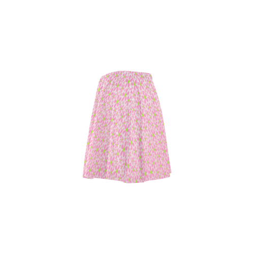 Petit fleur pattern on pink gradient VAS2 Mini Skating Skirt (Model D36)