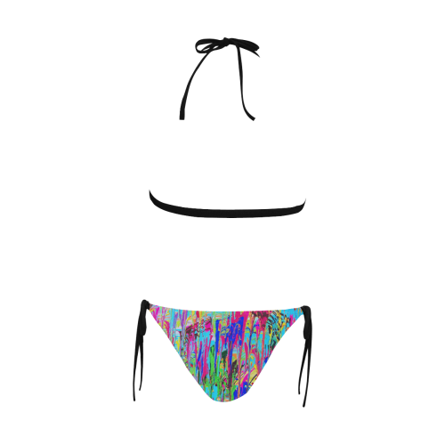 Dripping Buckle Front Halter Bikini Swimsuit (Model S08)