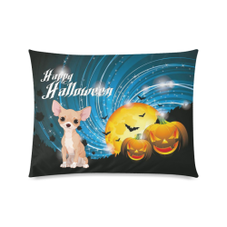Happy Halloween Chihuahua Custom Zippered Pillow Case 20"x26"(Twin Sides)
