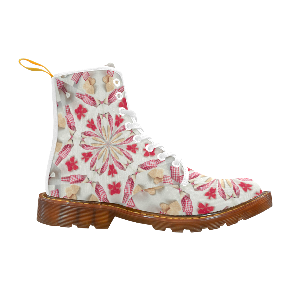 Love and Romance Gingham and Heart Shapped Cookies Martin Boots For Women Model 1203H