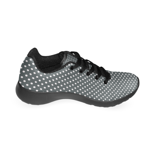 Silver polka dots Women's Running Shoes/Large Size (Model 020)