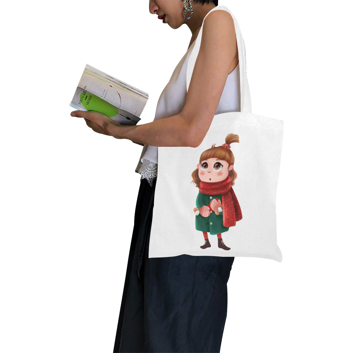 wintergirl Canvas Tote Bag/Small (Model 1700)