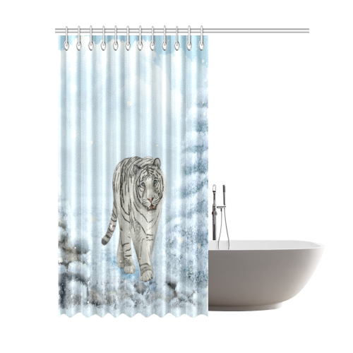 Wonderful siberian tiger Shower Curtain 69"x84"