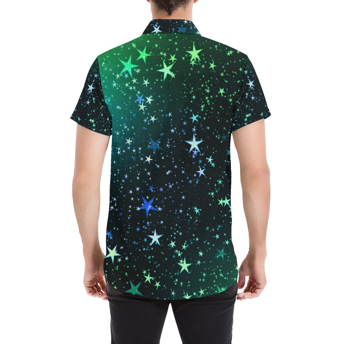 Stars20160901_by_JAMColors Men's All Over Print Short Sleeve Shirt (Model T53)