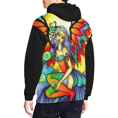 :Rainbow: FAERY ART All Over Print Hoodie for Men (USA Size) (Model H13)