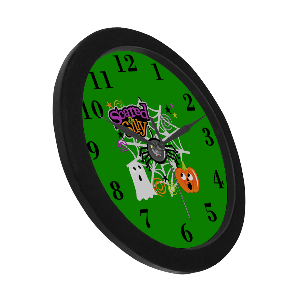 Scared Silly Circular Plastic Wall clock