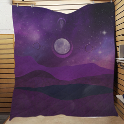 Purple Moon Night Quilt 60"x70"