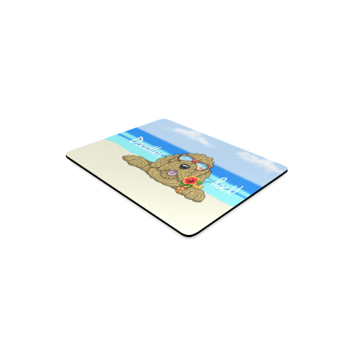 Doodle Beach- tan Rectangle Mousepad
