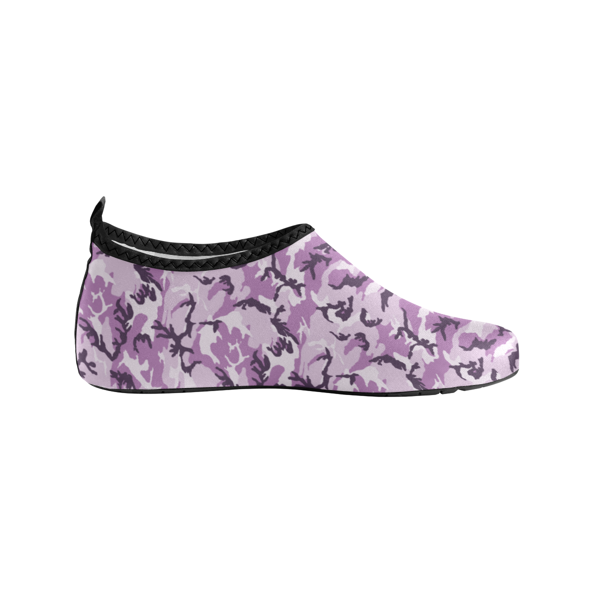 Woodland Pink Purple Camouflage Women's Slip-On Water Shoes (Model 056)