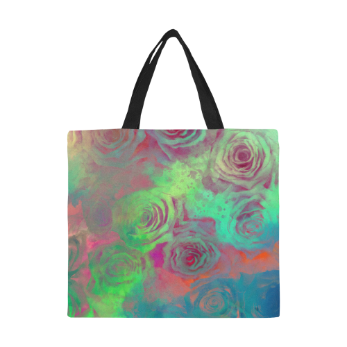 flowers #flowers #pattern All Over Print Canvas Tote Bag/Large (Model 1699)