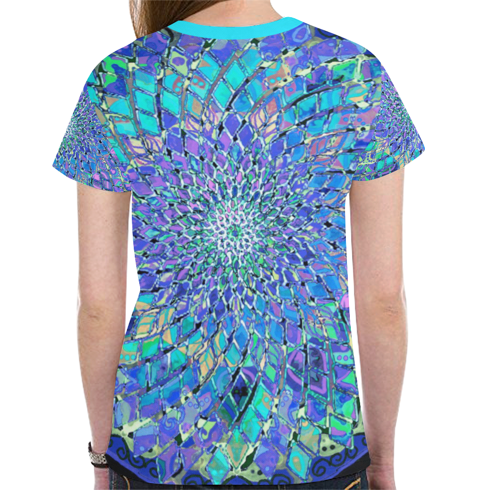 oeil 5 New All Over Print T-shirt for Women (Model T45)