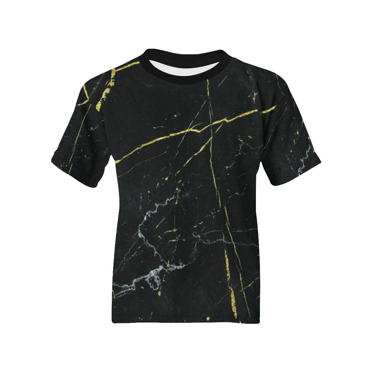 Dark Marble Design Kids' All Over Print T-shirt (Model T65)