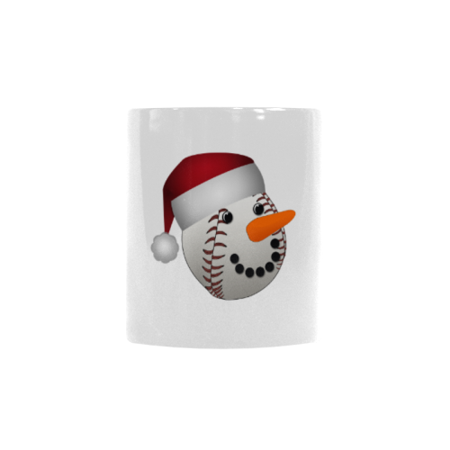 Santa Hat Baseball Cute Face Christmas Custom Morphing Mug