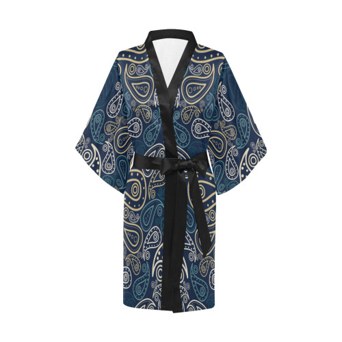 Paisley Pattern Kimono Robe