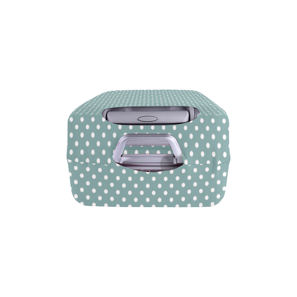 Silver blue polka dots Luggage Cover/Large 26"-28"