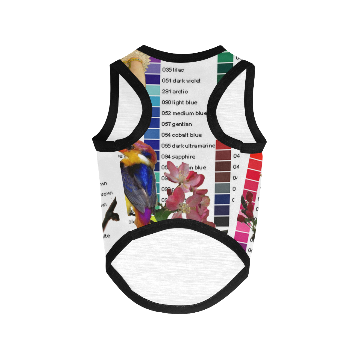 Colour Chart with Kingfisher All Over Print Pet Tank Top