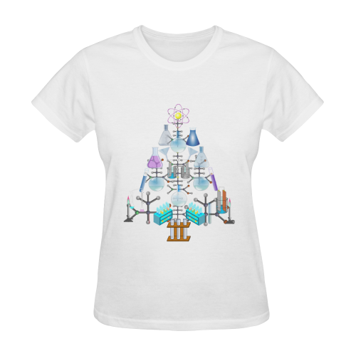 Oh Chemist Tree, Oh Chemistry, Science Christmas Sunny Women's T-shirt (Model T05)